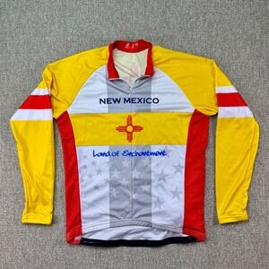 New Mexico‎ Cycling Jersey Land of Enchantment Long Sleeve Men's M Bike Shirt